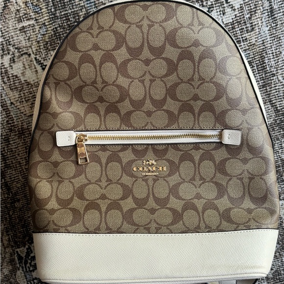 Coach Brown and White Women's Backpack - Picture 1 of 5